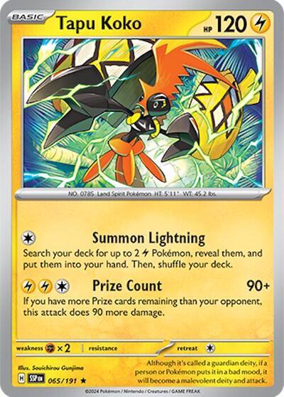 Tapu Koko (065/191) (Deck Exclusives) [Scarlet & Violet: Surging Sparks] | Good Games Modbury