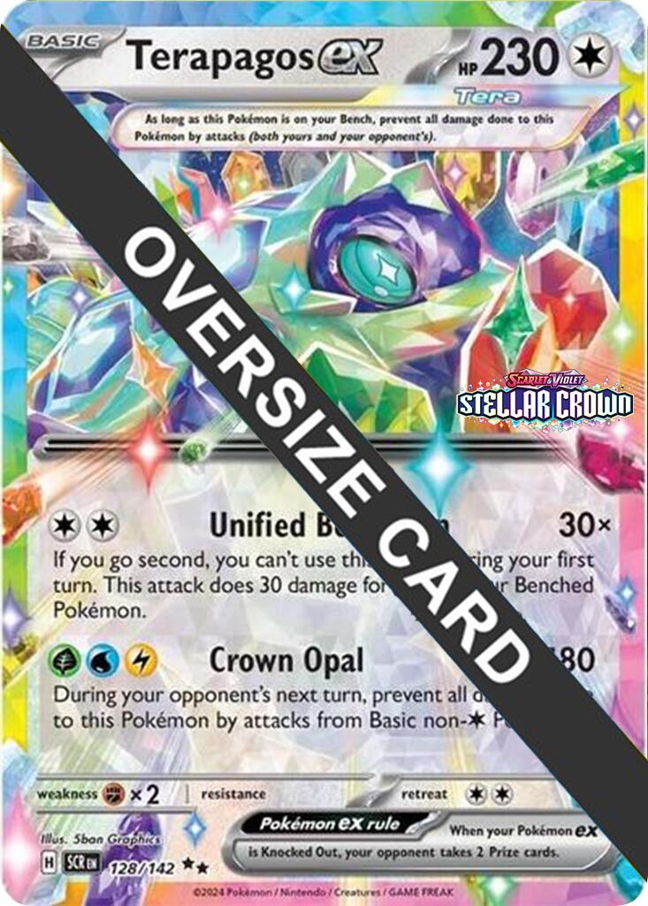 Terapagos ex (128/142) (Jumbo Card) [Scarlet & Violet: Stellar Crown] | Good Games Modbury