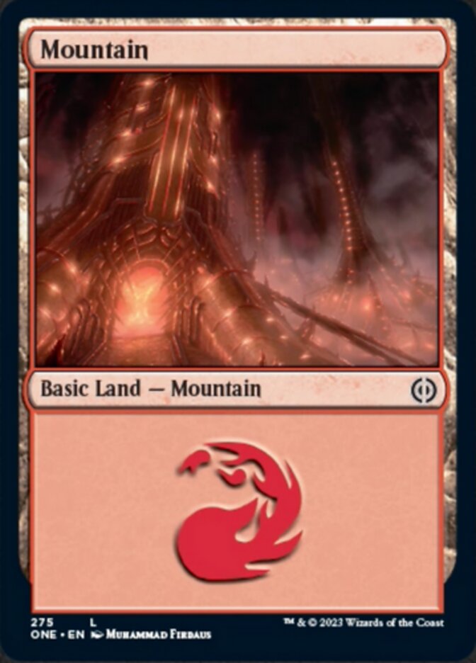Mountain (275) [Phyrexia: All Will Be One] | Good Games Modbury