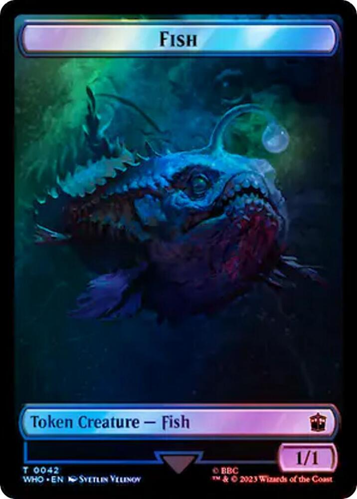 Fish Clue 0055 Double Sided Token Surge Foil 42 // 55 (Universes Beyond: Doctor Who)  - Foil | Good Games Modbury