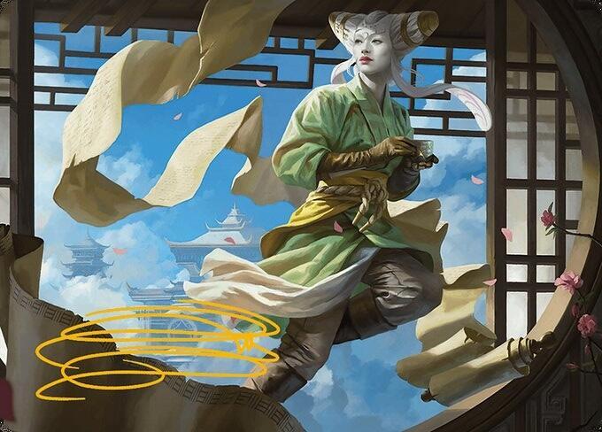 Tamiyo Inquisitive Student Art Card Gold Stamped Signature 17 (Art Series: Modern Horizons 3)  | Good Games Modbury