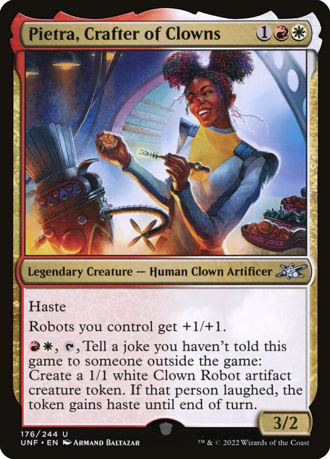 Pietra, Crafter of Clowns 176/244 (Unfinity)  - Foil | Good Games Modbury