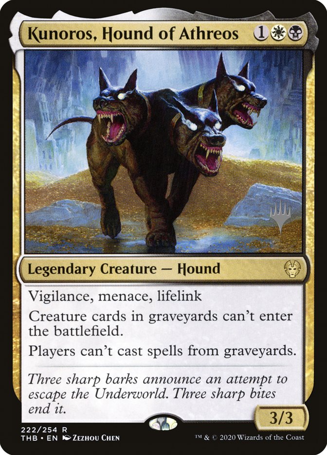 Kunoros, Hound of Athreos (Promo Pack) [Theros Beyond Death Promos] | Good Games Modbury
