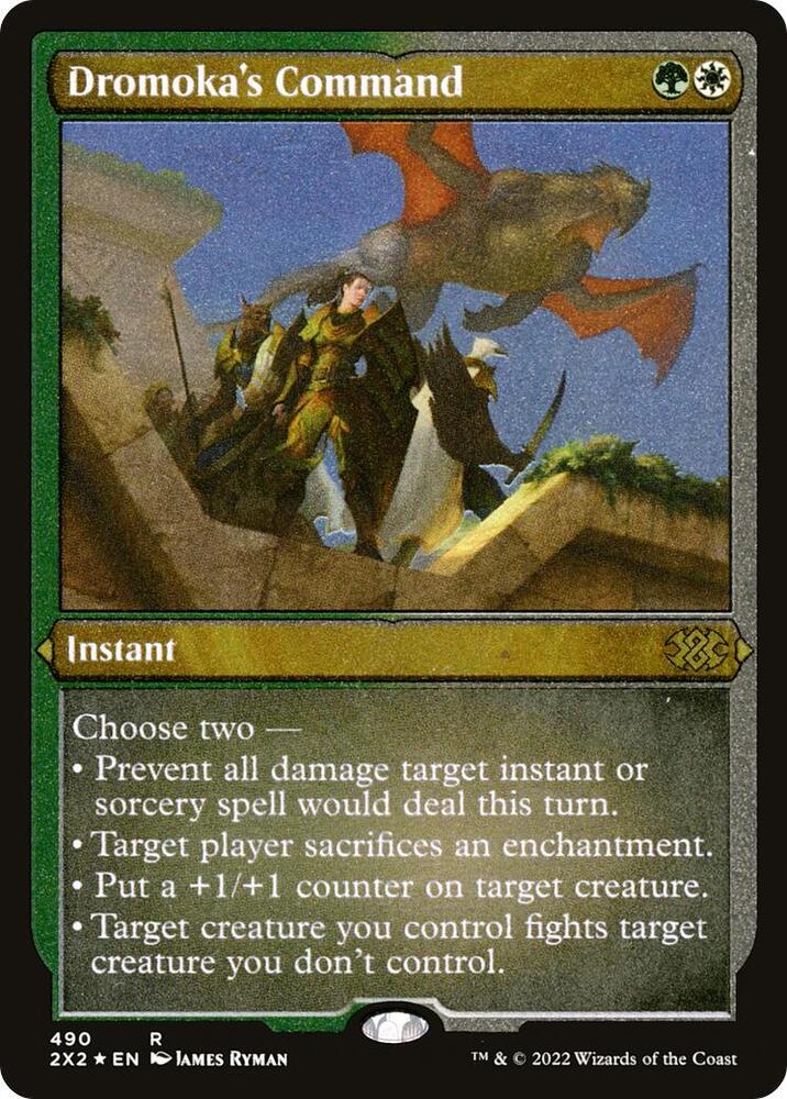 Dromokas Command Foil Etched 490 (Double Masters 2022)  - Foil | Good Games Modbury