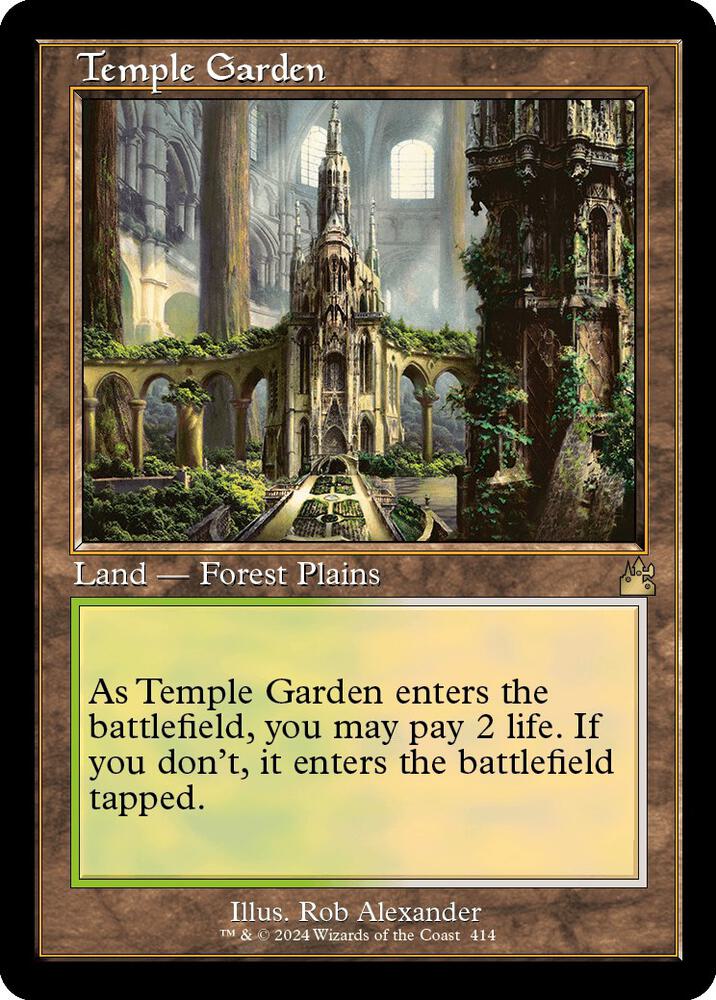 Temple Garden 414 (Ravnica Remastered)  - Retro Foil | Good Games Modbury