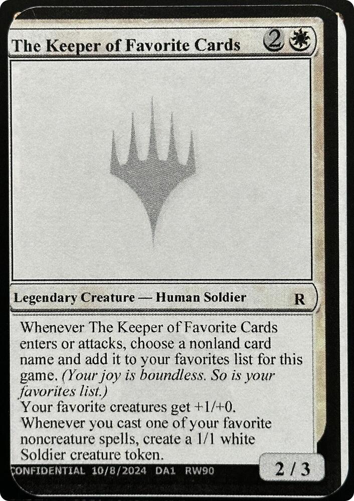 The Keeper of Favorite Cards RW90c/477 (Un-Known Event Playtest Cards)  | Good Games Modbury
