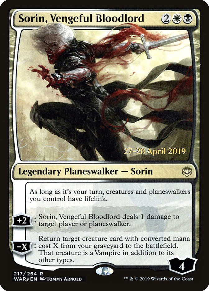 Sorin, Vengeful Bloodlord [War of the Spark Prerelease Promos] | Good Games Modbury