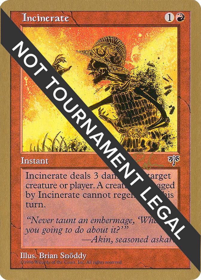 Incinerate 1998 Ben Rubin MIR br184/117 (World Championship Decks)  | Good Games Modbury