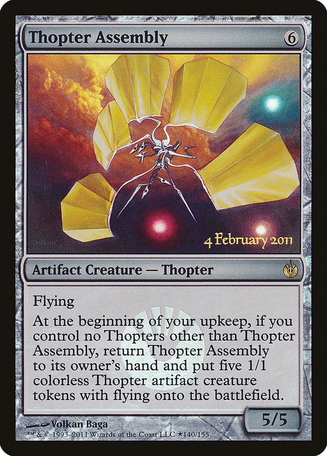 Thopter Assembly [Mirrodin Besieged Prerelease Promos] | Good Games Modbury