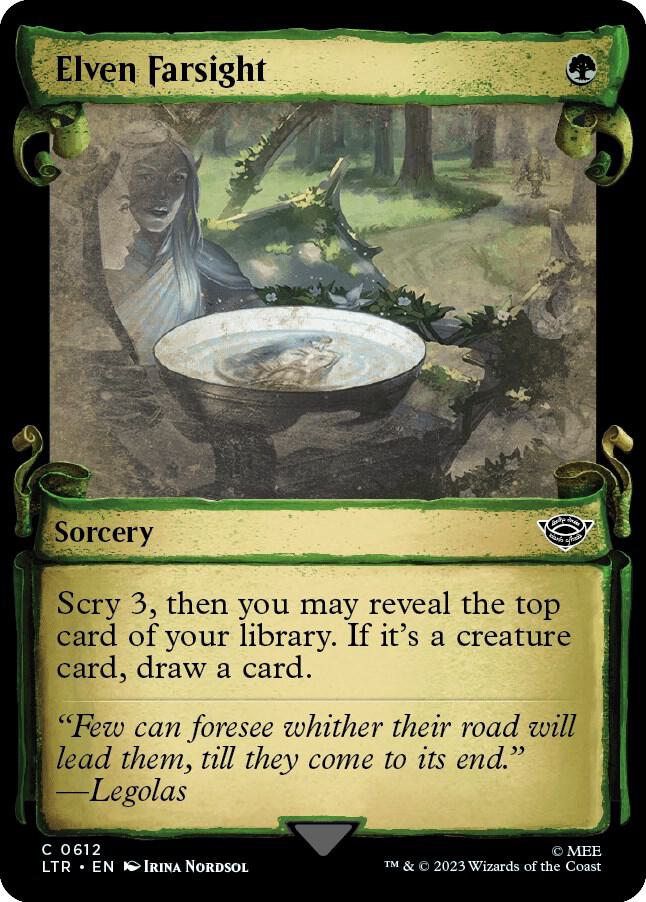 Elven Farsight 612 (Universes Beyond: The Lord of the Rings: Tales of Middle-earth)  - Showcase Scroll Foil | Good Games Modbury