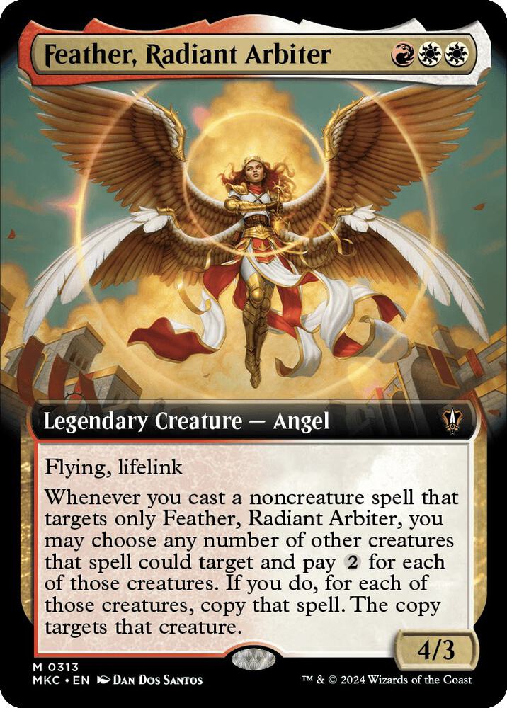 Feather Radiant Arbiter 313/311 (Commander: Murders at Karlov Manor)  - Extended Art | Good Games Modbury