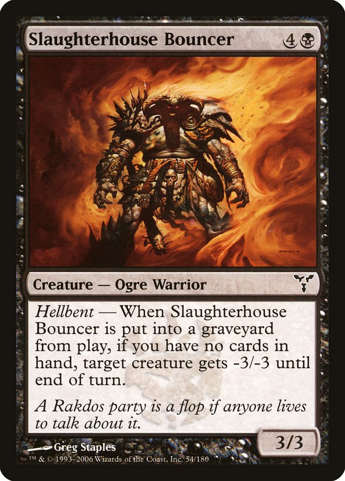 Slaughterhouse Bouncer 54/180 (Dissension)  - Foil | Good Games Modbury
