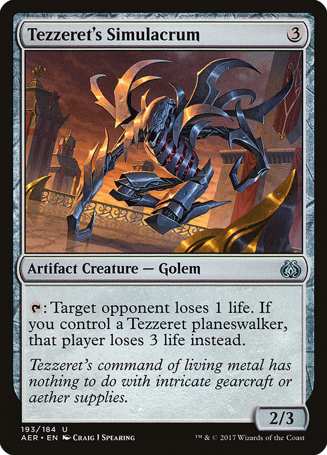 Tezzeret's Simulacrum 193/184 (Aether Revolt)  | Good Games Modbury