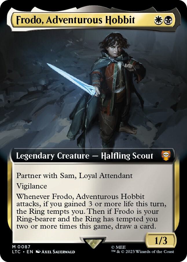 Frodo, Adventurous Hobbit 87 (Commander: The Lord of the Rings: Tales of Middle-earth)  - Extended Art | Good Games Modbury