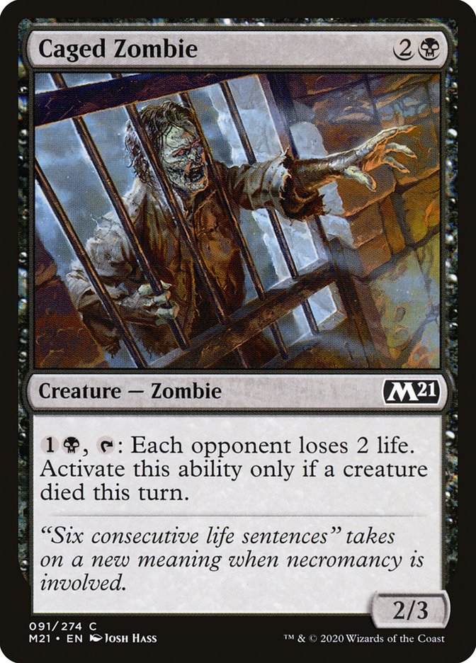 Caged Zombie [Core Set 2021] | Good Games Modbury
