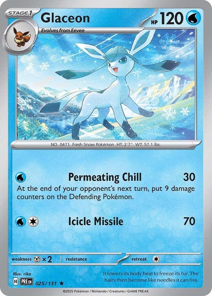 Glaceon (025/131) [Scarlet & Violet: Prismatic Evolutions] | Good Games Modbury