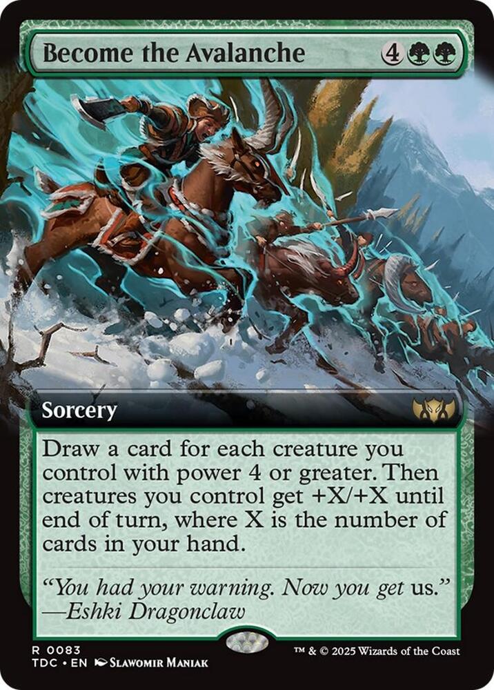 Become the Avalanche 83 (Commander: Tarkir: Dragonstorm)  - Extended Art | Good Games Modbury