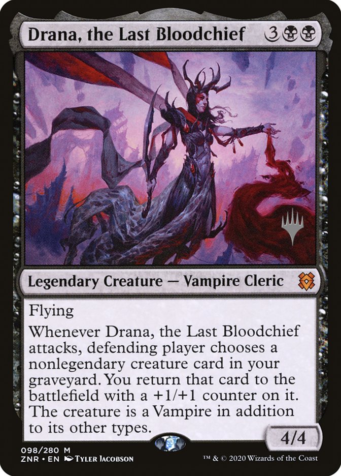 Drana, the Last Bloodchief (Promo Pack) [Zendikar Rising Promos] | Good Games Modbury