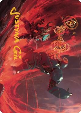Twinferno Art Card Gold Stamped Signature 39 (Art Series: Dominaria United)  | Good Games Modbury