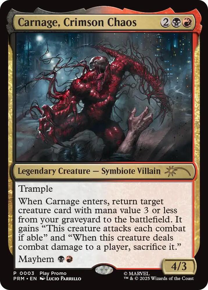 Carnage, Crimson Chaos 3 (Play Promos)  - Foil | Good Games Modbury