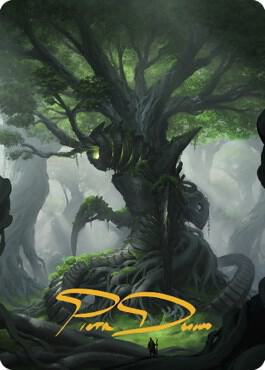 Forest Art Card Gold Stamped Signature 53 (Art Series: The Brothers' War)  | Good Games Modbury