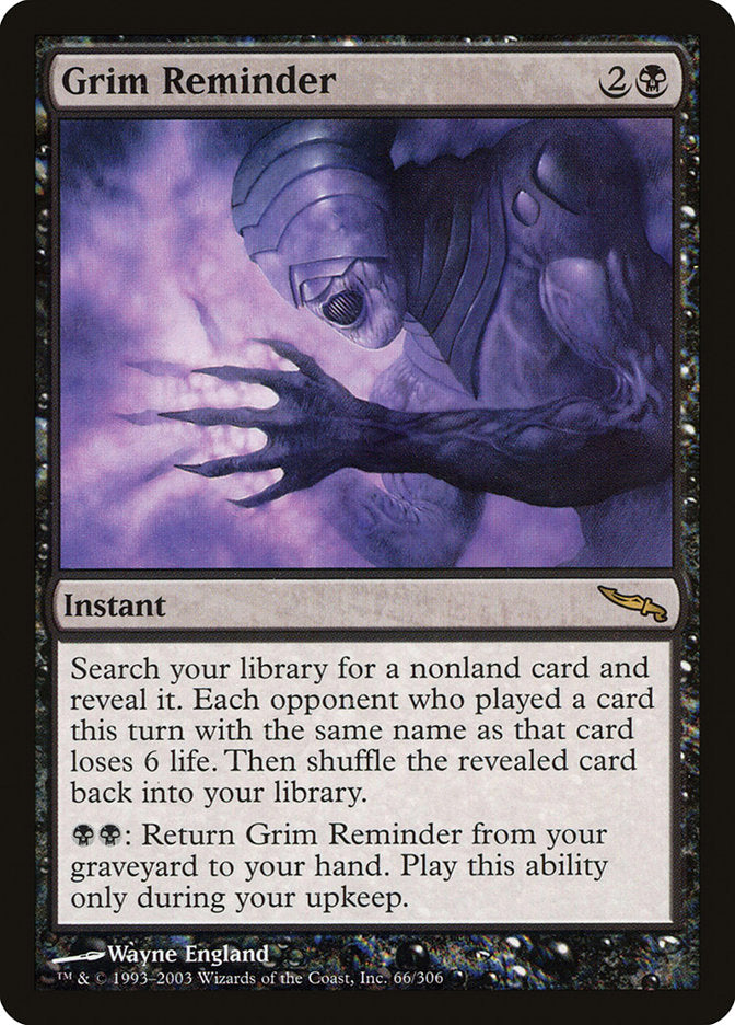 Grim Reminder [Mirrodin] | Good Games Modbury