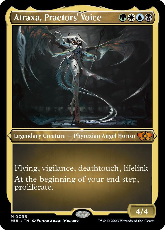 Atraxa, Praetors' Voice 98/65 (March of the Machine: Multiverse Legends)  - Etched Foil | Good Games Modbury
