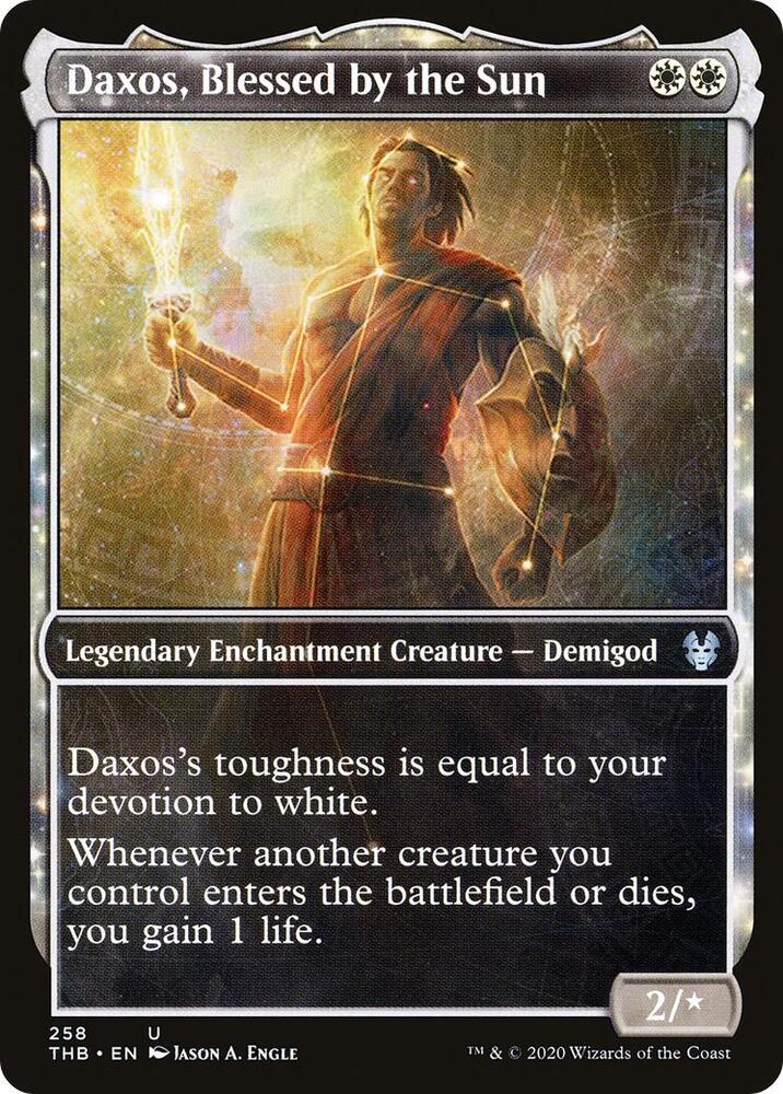 Daxos, Blessed by the Sun 258/254 (Theros Beyond Death)  - Showcase Foil | Good Games Modbury