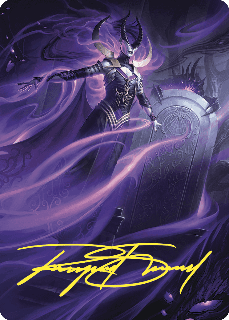 Ashiok, Wicked Manipulator Art Card (10/81) (Gold-Stamped Signature) [Wilds of Eldraine Art Series] | Good Games Modbury