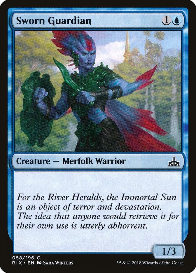 Sworn Guardian 58/196 (Rivals of Ixalan)  | Good Games Modbury