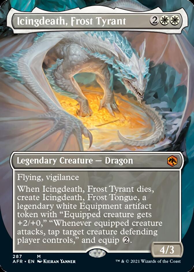 Icingdeath, Frost Tyrant (Borderless Alternate Art) [Dungeons & Dragons: Adventures in the Forgotten Realms] | Good Games Modbury