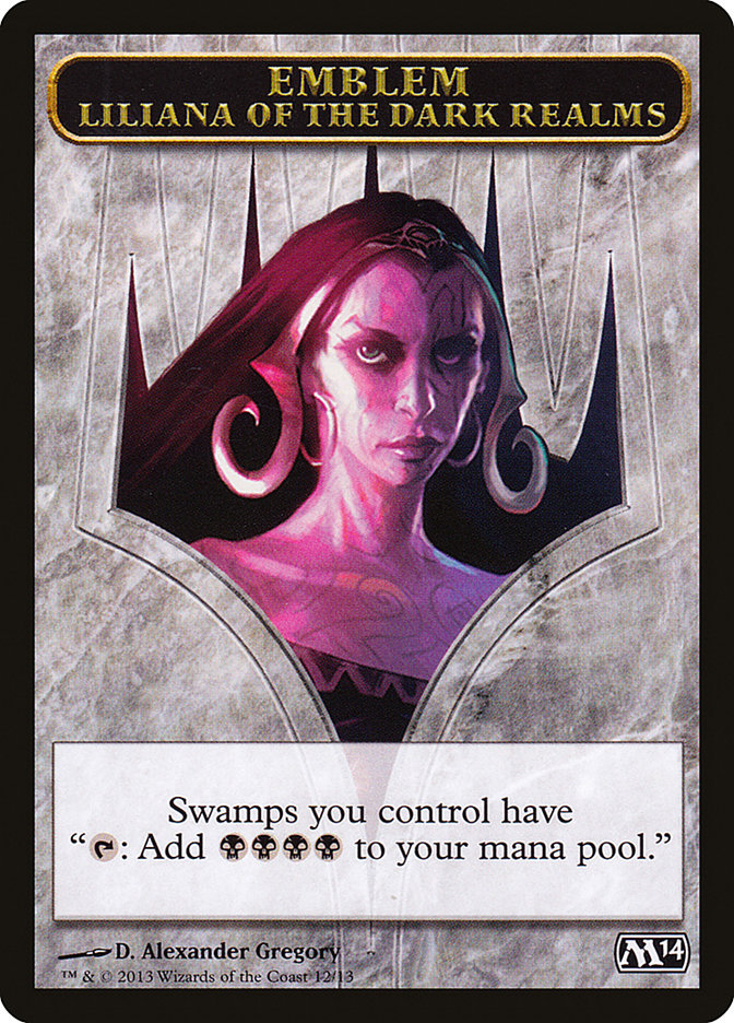 Liliana of the Dark Realms Emblem [Magic 2014 Tokens] | Good Games Modbury