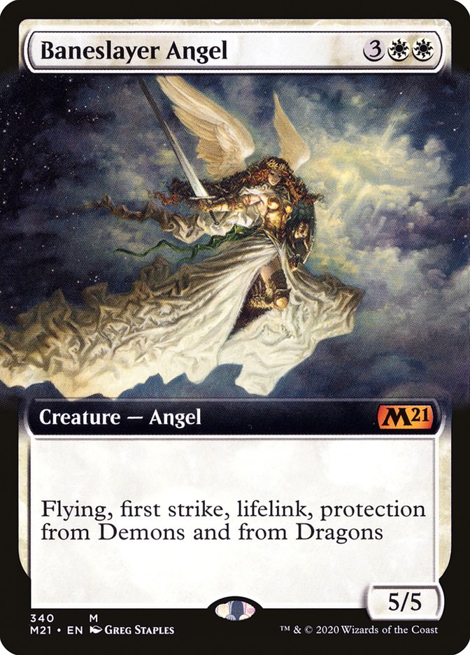 Baneslayer Angel (Extended Art) [Core Set 2021] | Good Games Modbury