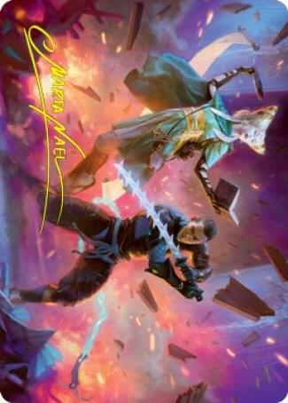 Explosive Entry Art Card Gold Stamped Signature 13 (Art Series: Kamigawa: Neon Dynasty)  | Good Games Modbury