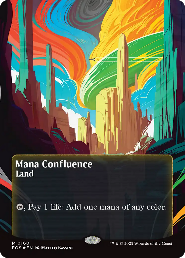 Mana Confluence (0160) (Borderless) (Galaxy Foil) [Edge of Eternities: Stellar Sights] | Good Games Modbury