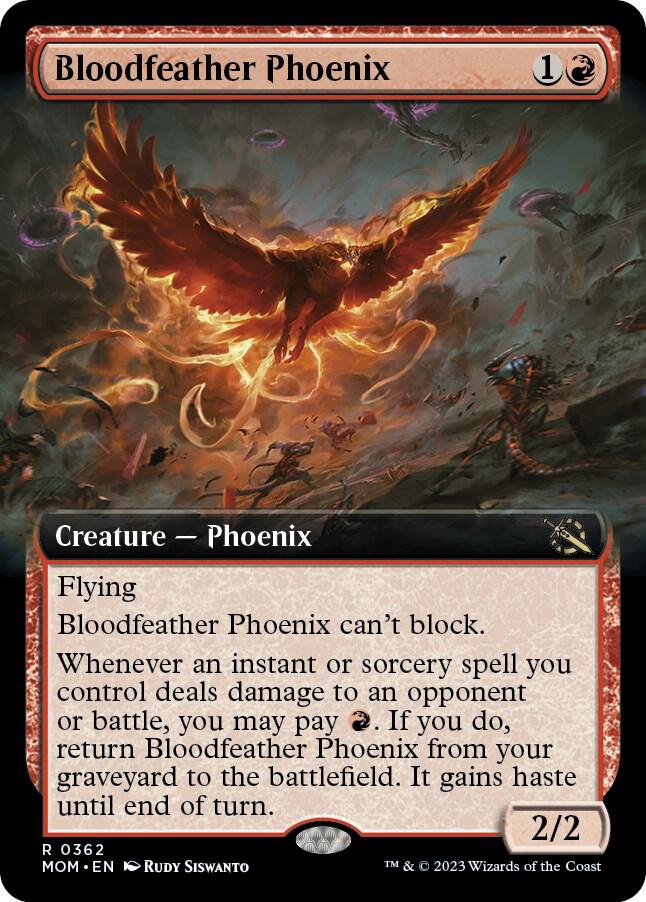 Bloodfeather Phoenix 362/291 (March of the Machine)  - Extended Art Foil | Good Games Modbury
