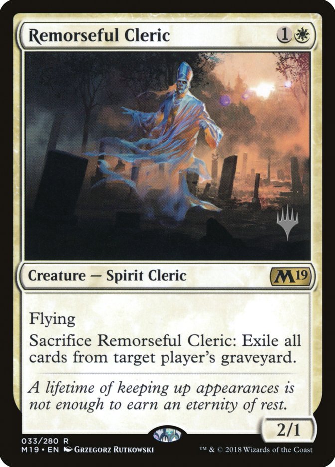 Remorseful Cleric (Promo Pack) [Core Set 2019 Promos] | Good Games Modbury