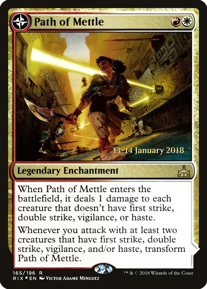 Path of Mettle // Metzali, Tower of Triumph [Rivals of Ixalan Prerelease Promos] | Good Games Modbury