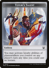 First Mate Ragavan // Teferi's Talent Emblem Double-Sided Token [March of the Machine Commander Tokens] | Good Games Modbury