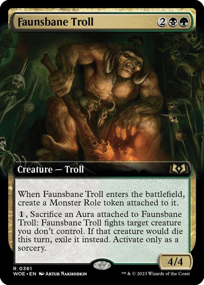 Faunsbane Troll 361/276 (Wilds of Eldraine)  - Extended Art | Good Games Modbury
