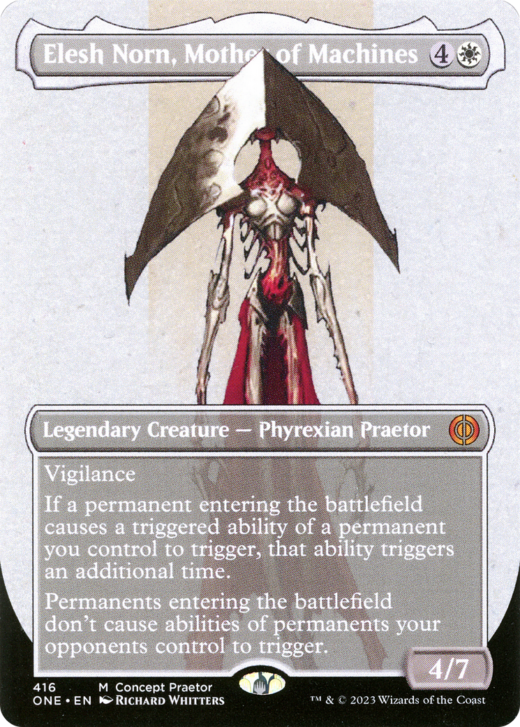 Elesh Norn, Mother of Machines (Borderless Concept Preators) [Phyrexia: All Will Be One] | Good Games Modbury