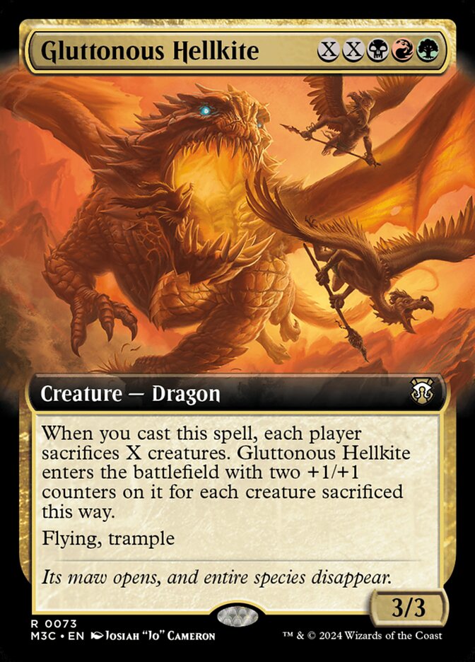 Gluttonous Hellkite 73/411 (Commander: Modern Horizons 3)  - Extended Art | Good Games Modbury