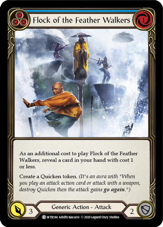 Flock of the Feather Walkers (Blue) [U-WTR184] (Welcome to Rathe Unlimited)  Unlimited Rainbow Foil | Good Games Modbury