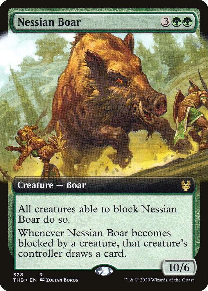 Nessian Boar 328/254 (Theros Beyond Death)  - Extended Art | Good Games Modbury
