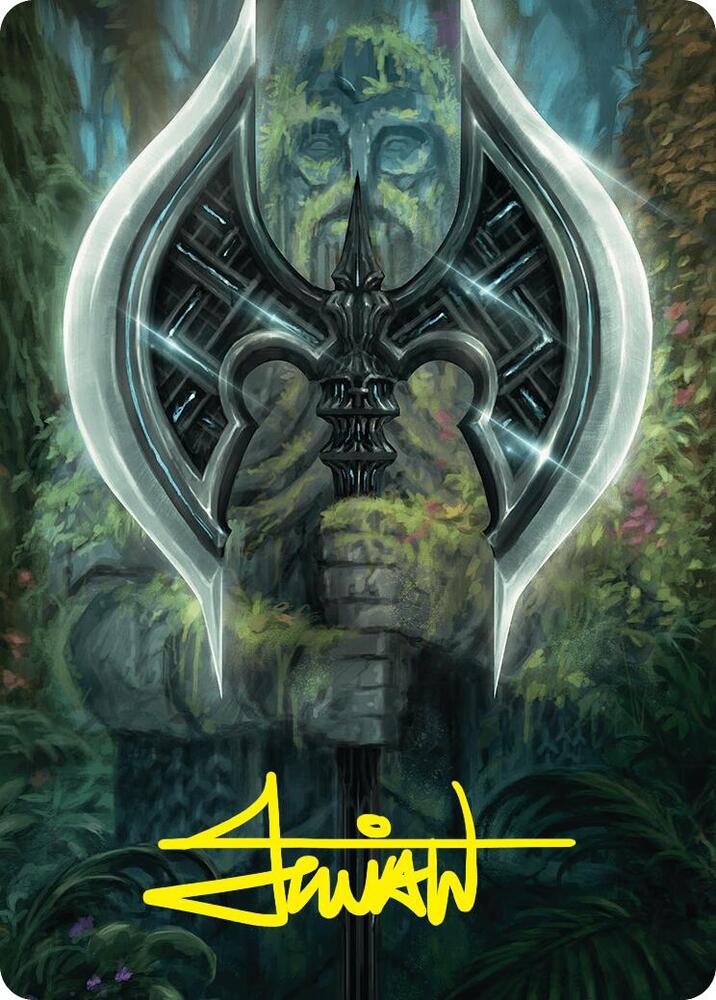 Leyline Axe Art Card 49 54 Gold Stamped Signature 49 (Art Series: Foundations)  | Good Games Modbury