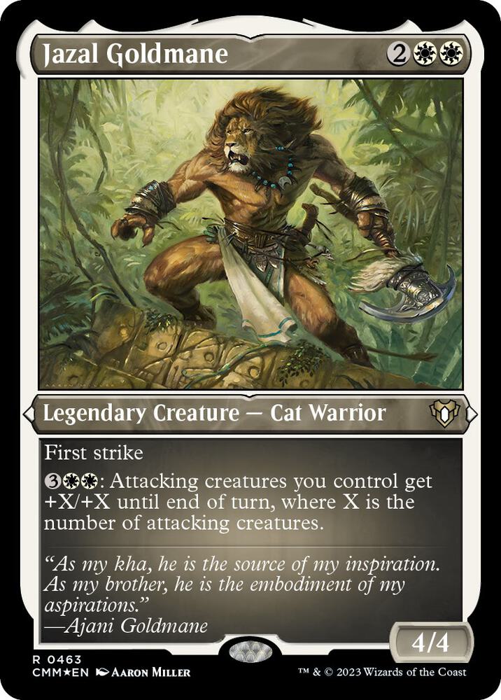 Jazal Goldmane 463 (Commander Masters)  - Etched Foil | Good Games Modbury