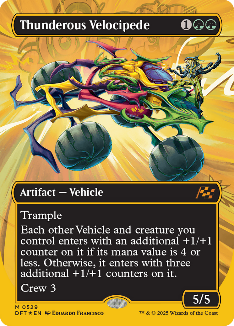 Thunderous Velocipede (Borderless) (First-Place Foil) [Aetherdrift] | Good Games Modbury