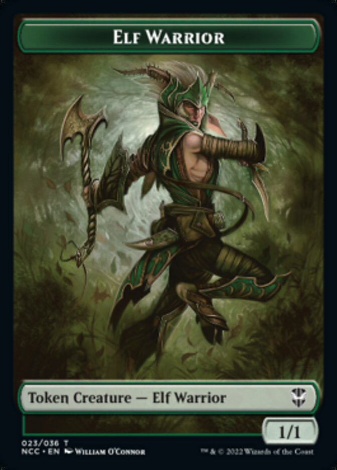 Elf Warrior // Wurm Double-Sided Token [Streets of New Capenna Commander Tokens] | Good Games Modbury