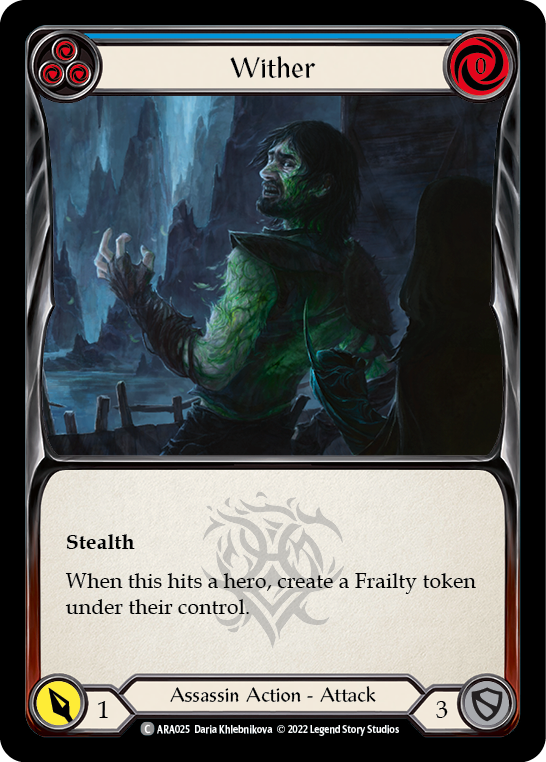 Wither (Blue) [ARA025] (Outsiders Arakni Blitz Deck) | Good Games Modbury