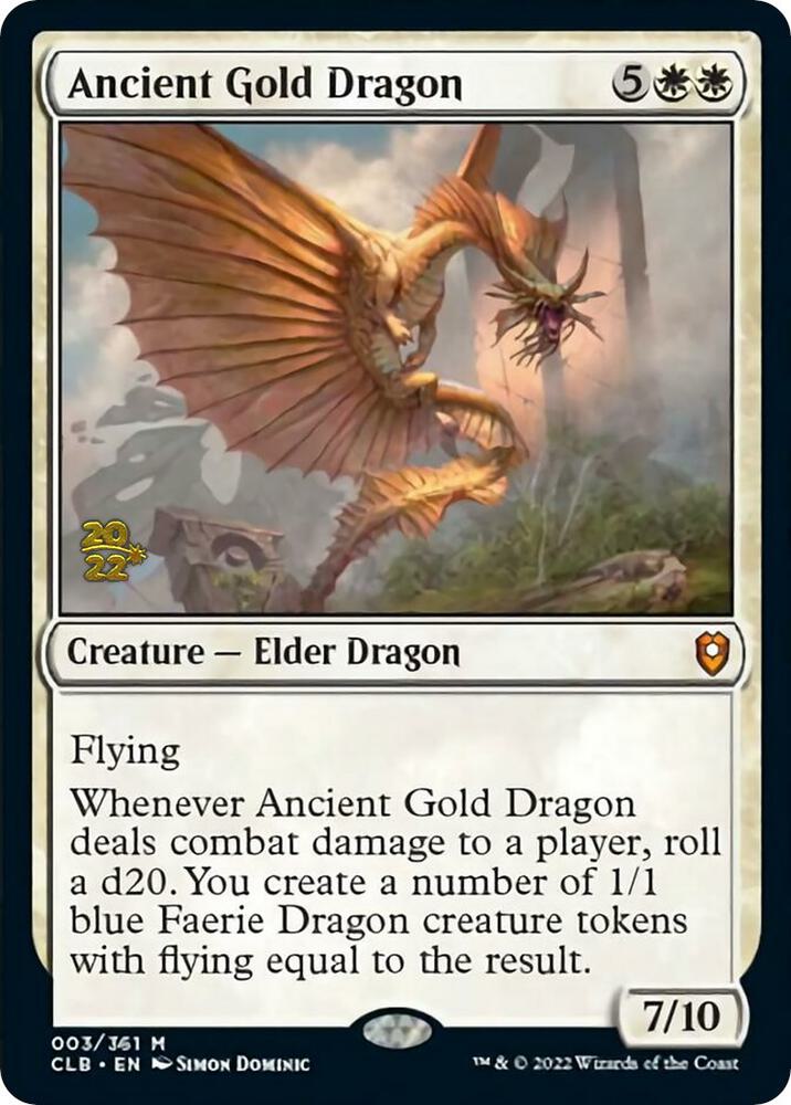 Ancient Gold Dragon 3s/108 (Prerelease Cards)  - PreRelease Foil | Good Games Modbury